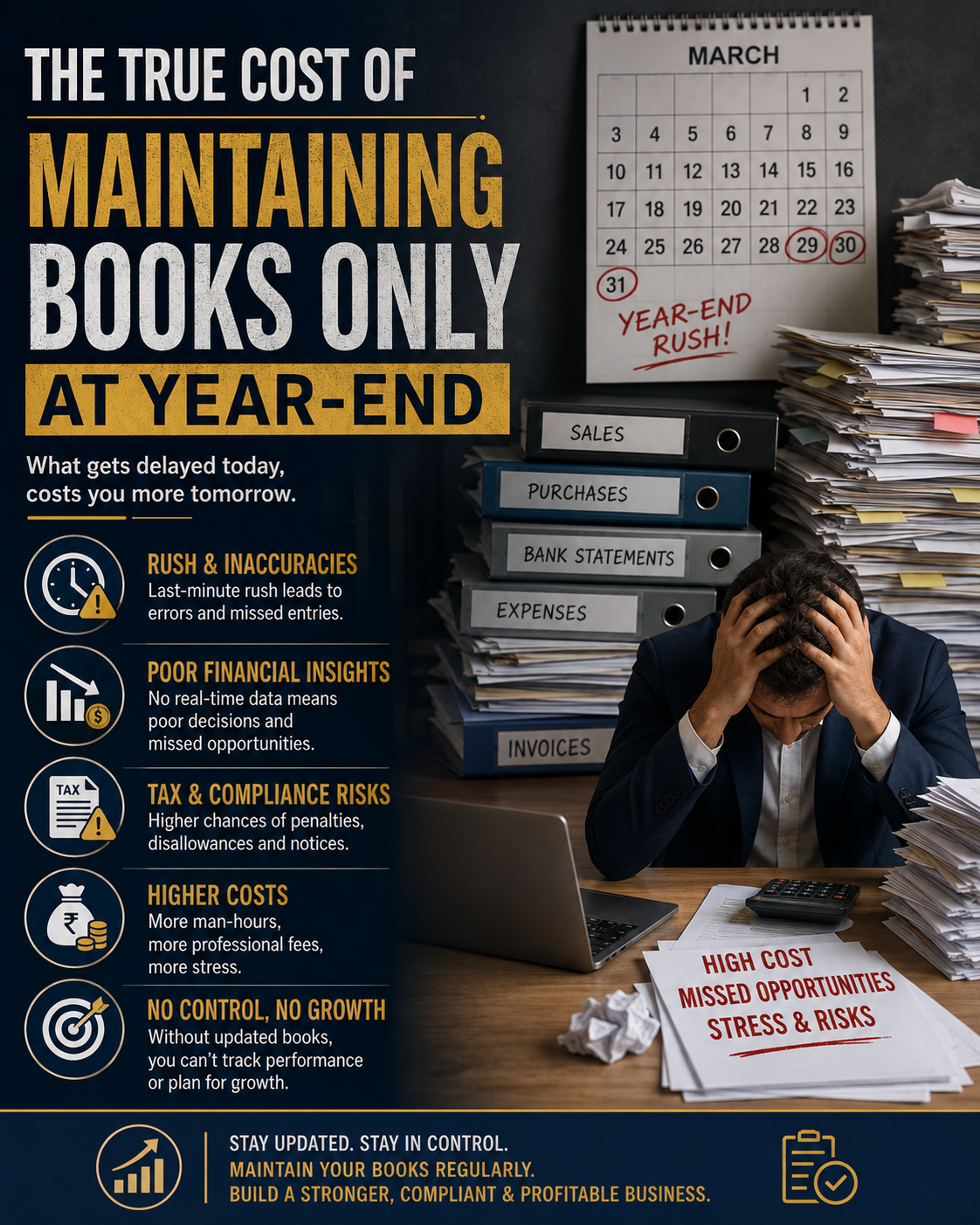 The Cost Of Only Doing Bookkeeping At The End Of The Year